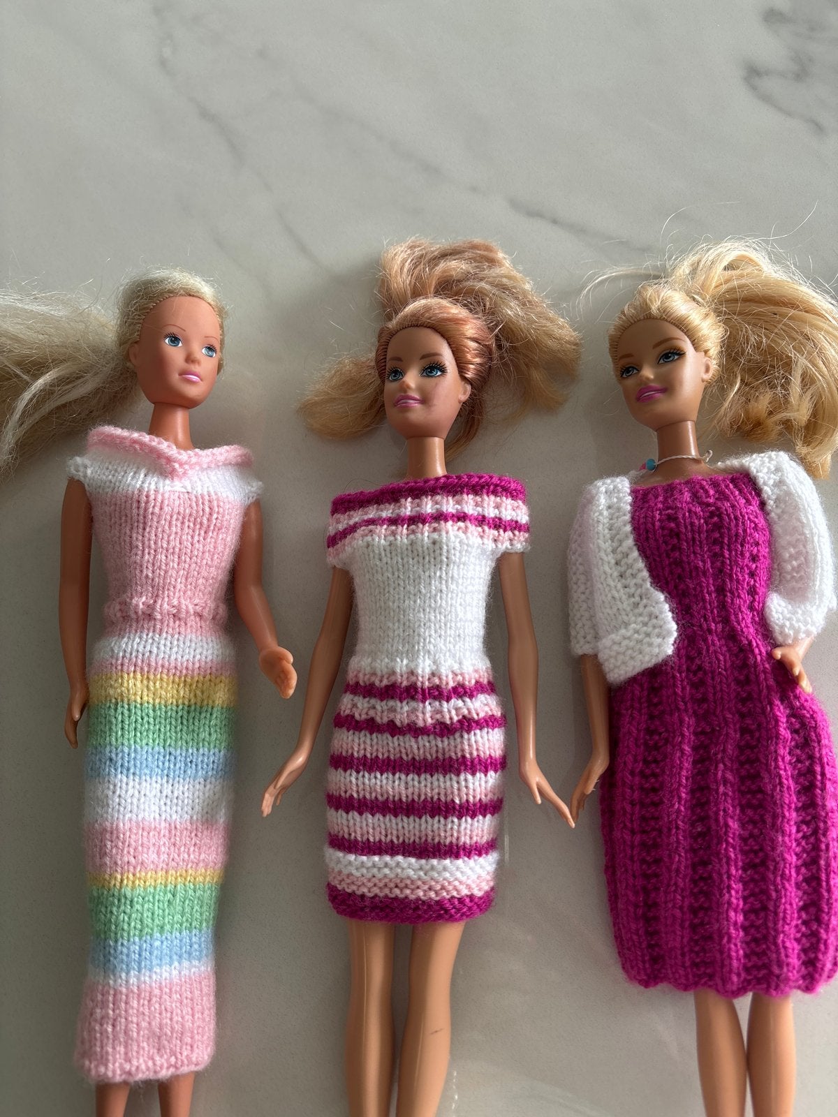 3 Barbie poppen: 2 Mattel (1998) en 1 Simba Toys Steffie Lov, Ophalen of Verzenden, Gebruikt, Barbie