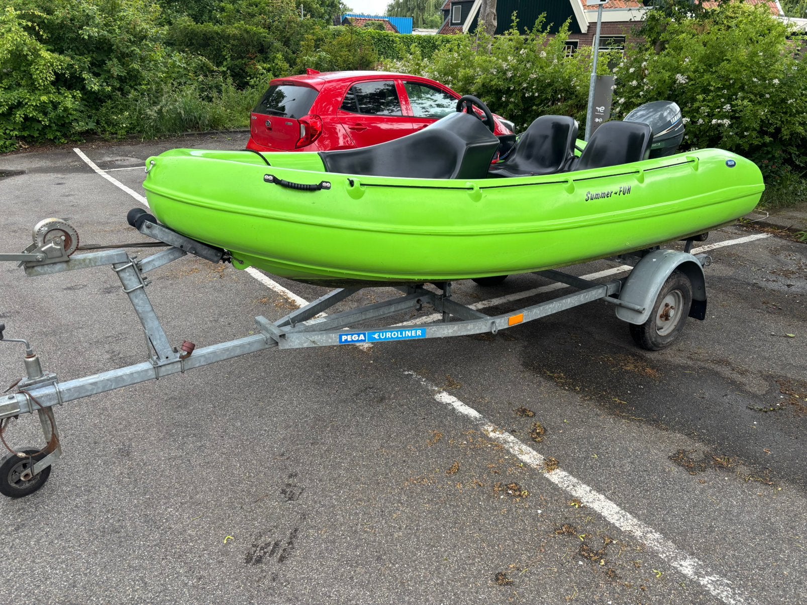 Summerfun 365 met Yamaha 8 pk en Pega trailer, 8 pk, 4 m, Yamaha, Zo goed als nieuw