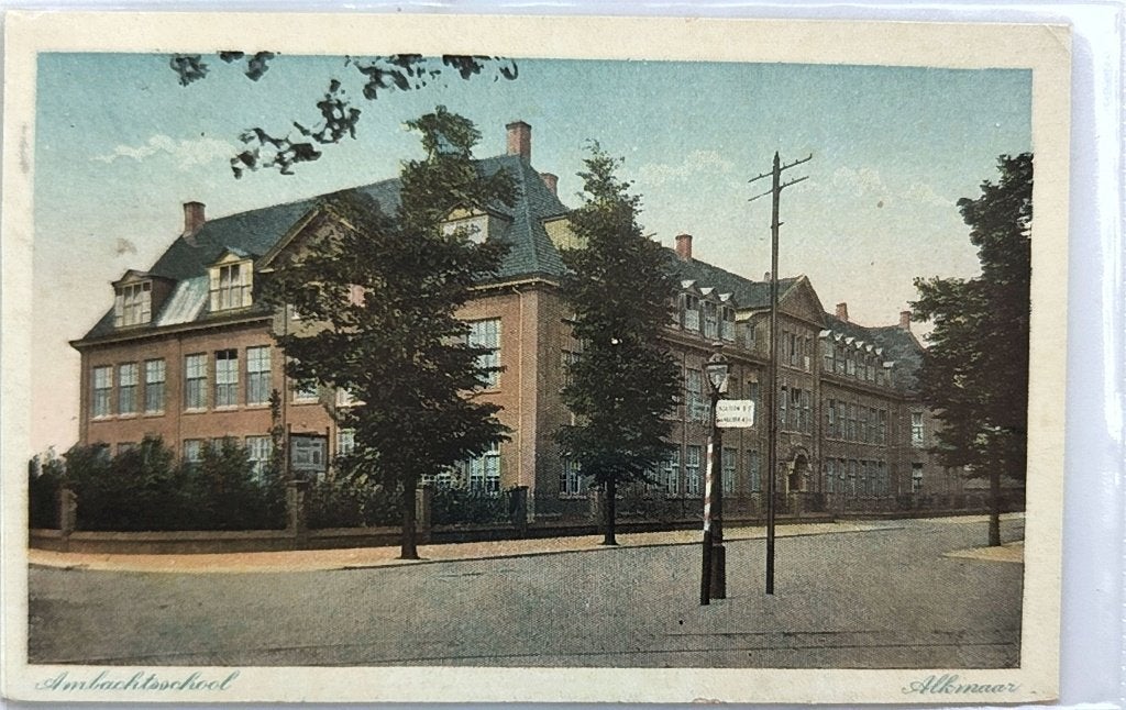 antsichkaart / Ambachtsschool in Alkmaar, 1929, Ophalen of Verzenden, 1920 tot 1940, Noord-Holland