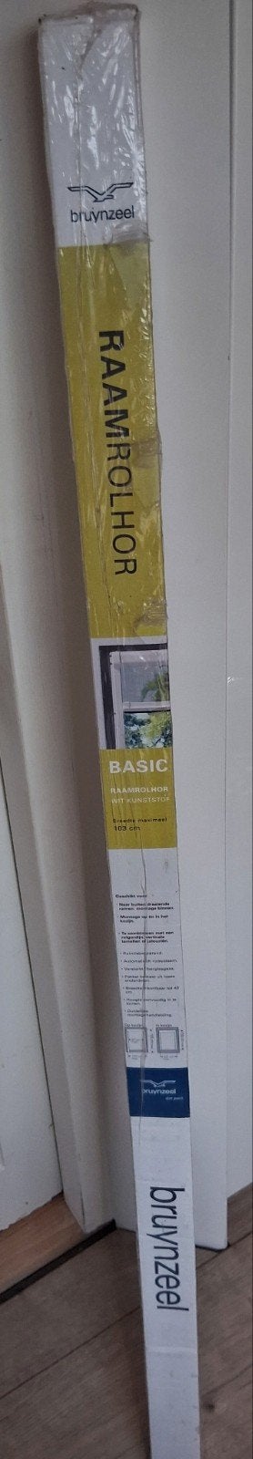 nieuw! Bruynzeel Raamrolhor Basic Wit Kunststof Max. 103 cm, Kunststof, 215 cm of meer, Hordeur, Nieuw