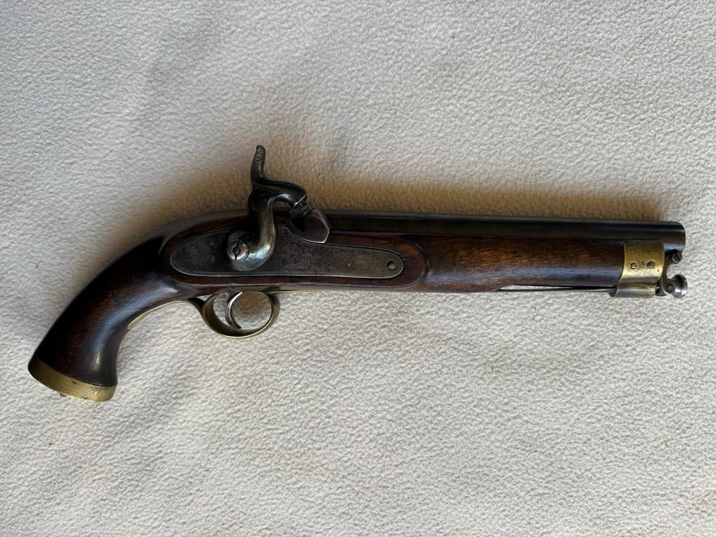 Antiek Engels EIC officierspistool ca. 1840-1850, Verzamelen, Ophalen of Verzenden, Landmacht, Engeland