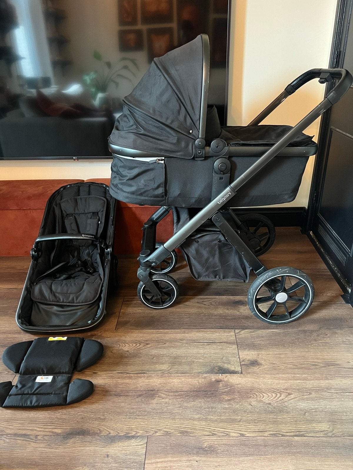 Beqooni Combiwagen met BeSafe autostoel en iZi Modular base, Kinderen en Baby's, Kinderwagens en Combinaties, Zo goed als nieuw