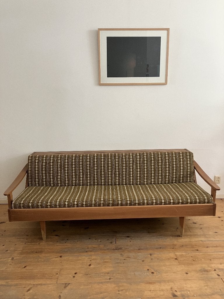 Vintage slaapbank, Ophalen, Gebruikt, Driepersoons, 75 tot 100 cm