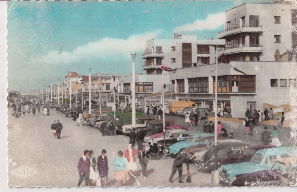 Frankrijk, Dunkerque, Duinkerken met auto's, Ophalen of Verzenden, 1940 tot 1960, Gelopen, Frankrijk