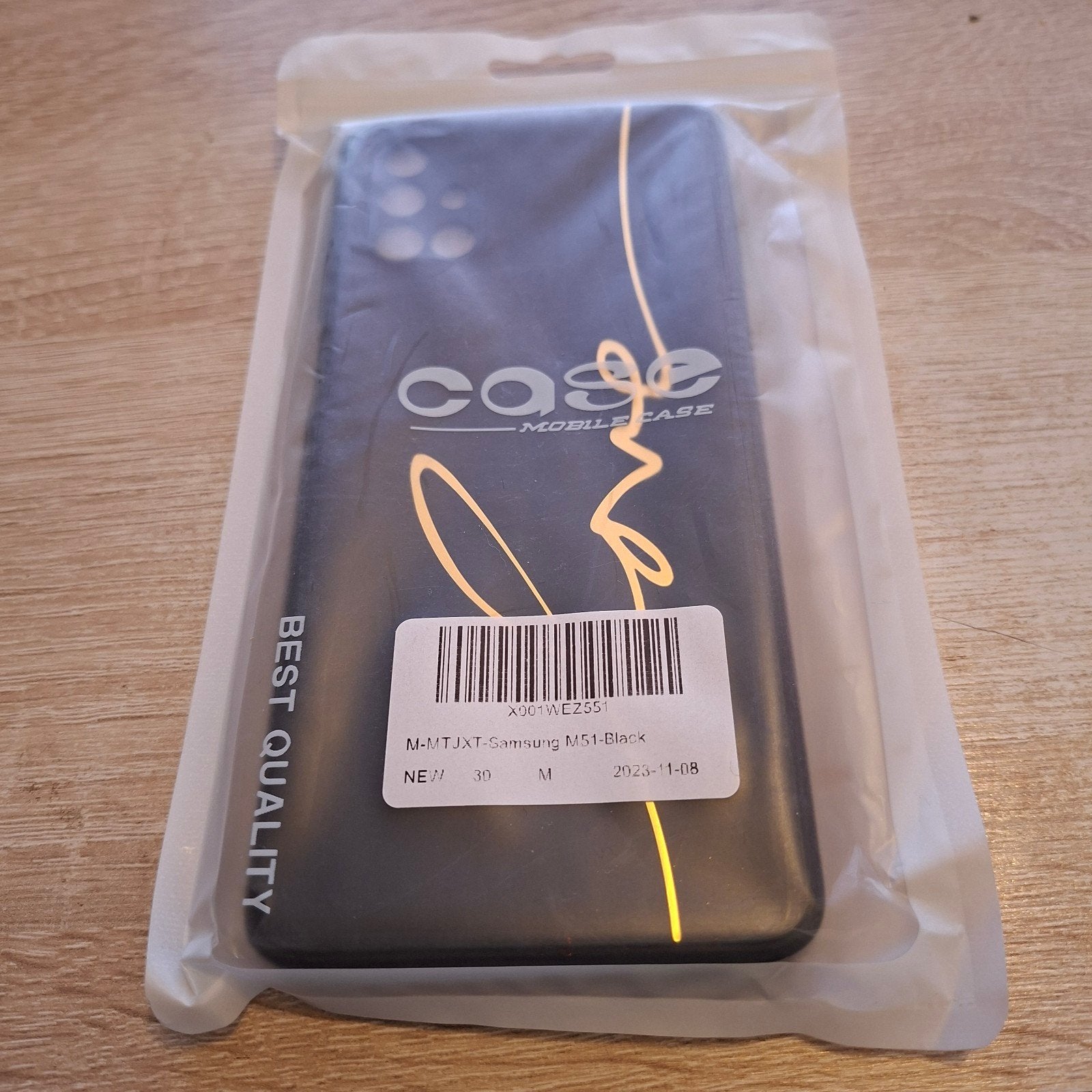 Nieuw Zwart Hoesje met Gouden Randje voor Samsung A51, Ophalen, Nieuw, Overige modellen, Hoesje of Tasje