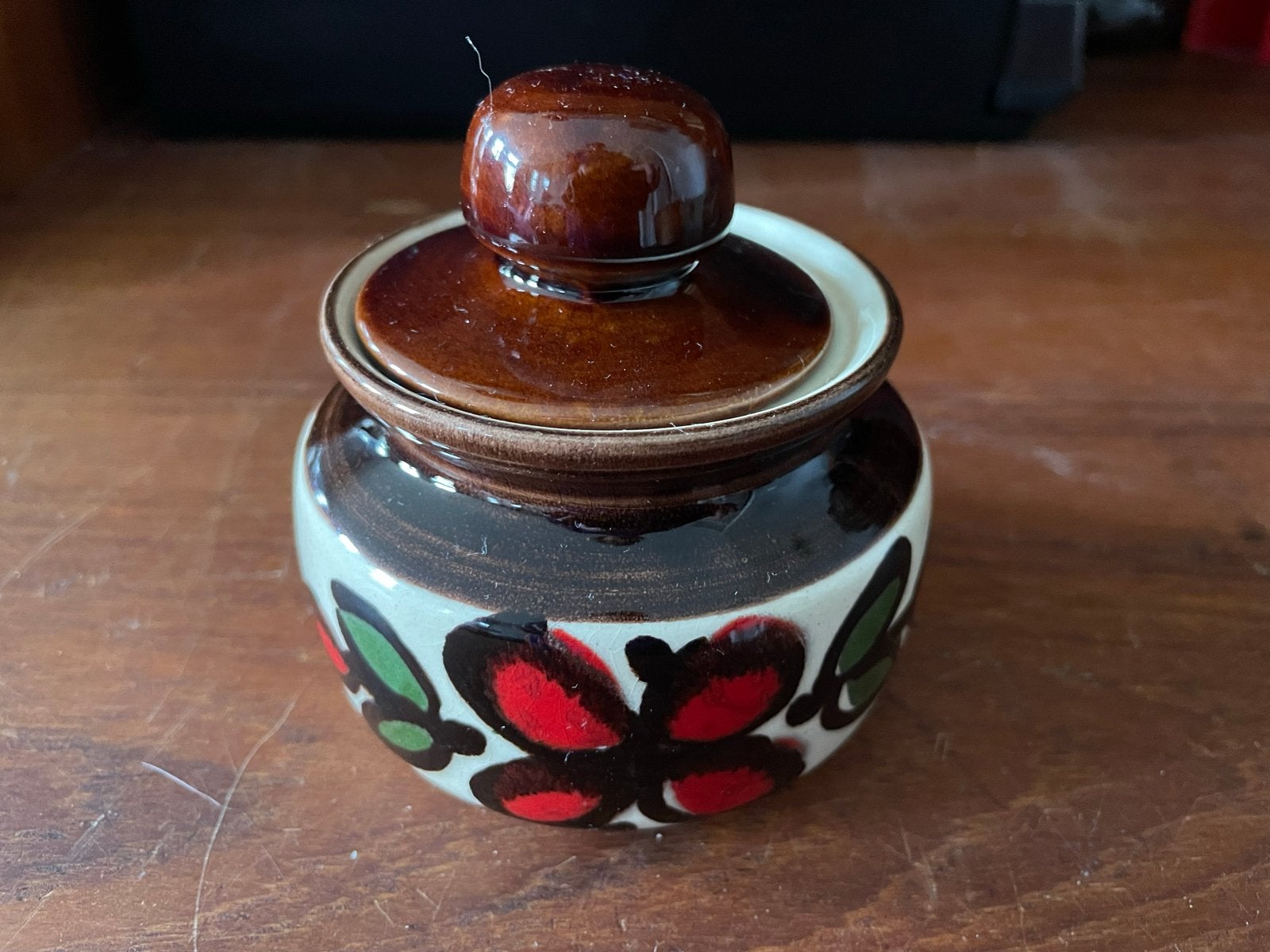 Vintage Dunja potje voor suiker of jam, handgemaakt, Antiek en Kunst, Antiek | Keramiek en Aardewerk, Ophalen of Verzenden