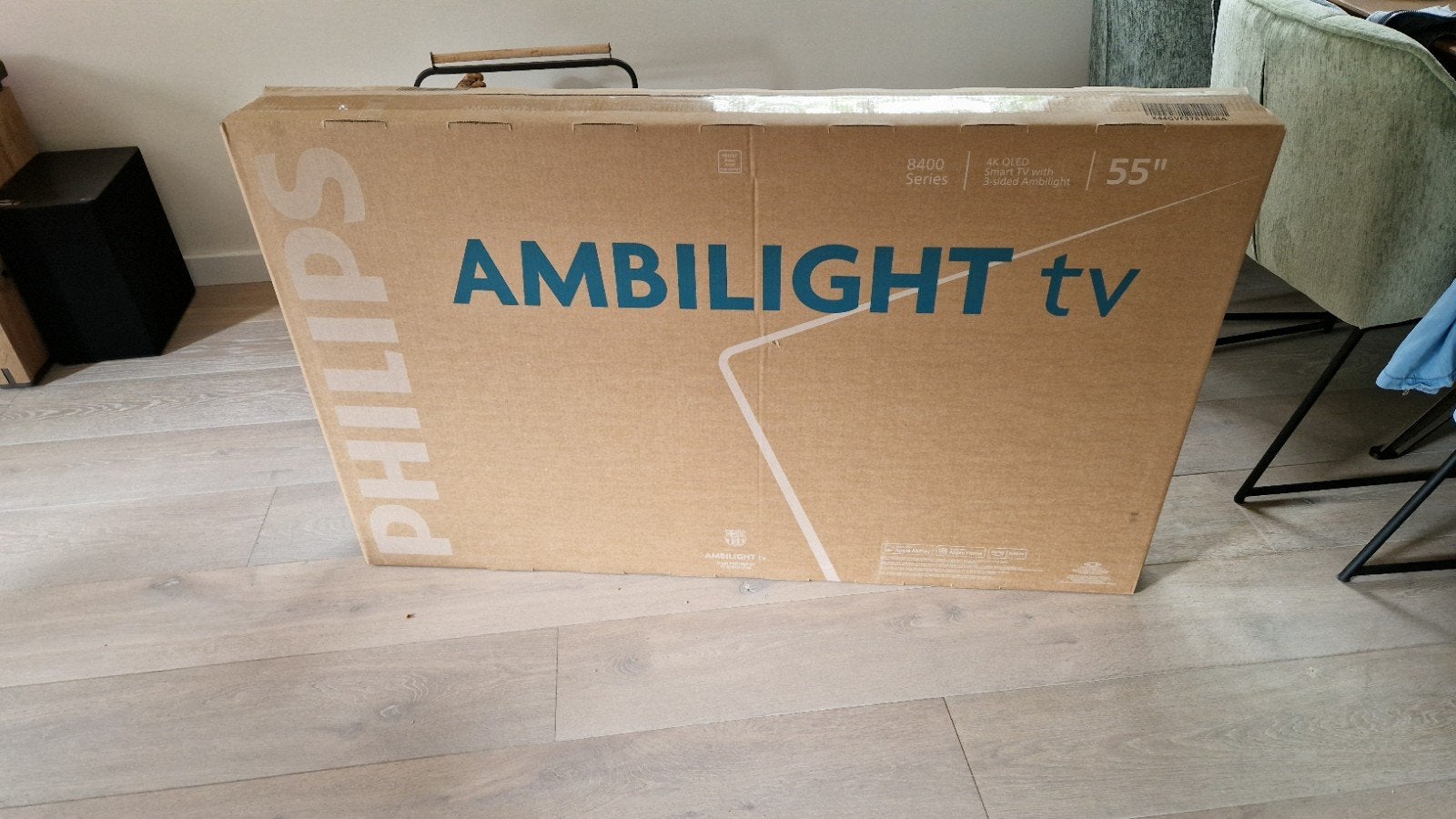 Philips Ambilight 55 inch 4K QLED Smart TV 8400 Series, Ophalen, Philips, QLED, Nieuw