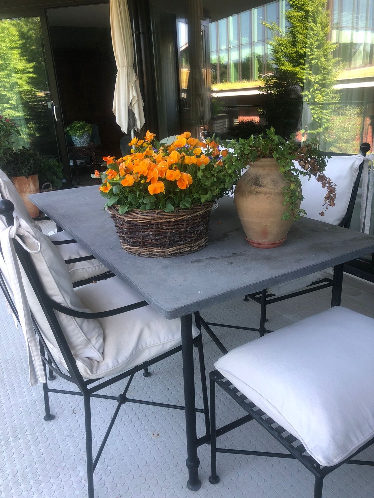 Tuintafel Steengracht Artware, Tuin en Terras, Tuinsets en Loungesets, Ophalen, Overige materialen, 6 zitplaatsen, Zo goed als nieuw