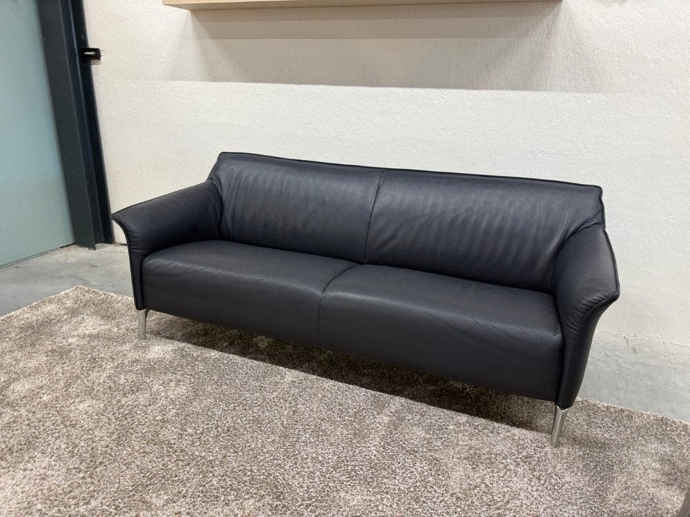 Leolux Mayon 3 Zits Bank Blauw leer Design 198, Info@leolux.nl, 150 tot 200 cm, Driepersoons, Ophalen of Verzenden