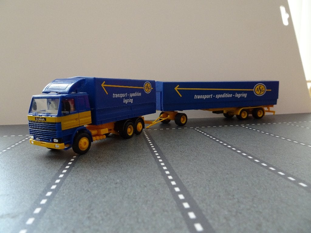 015 herpa scania 2 serie asg lzv zweden 1:87 truck trein, Ophalen of Verzenden, Zo goed als nieuw, Bus of Vrachtwagen, Herpa