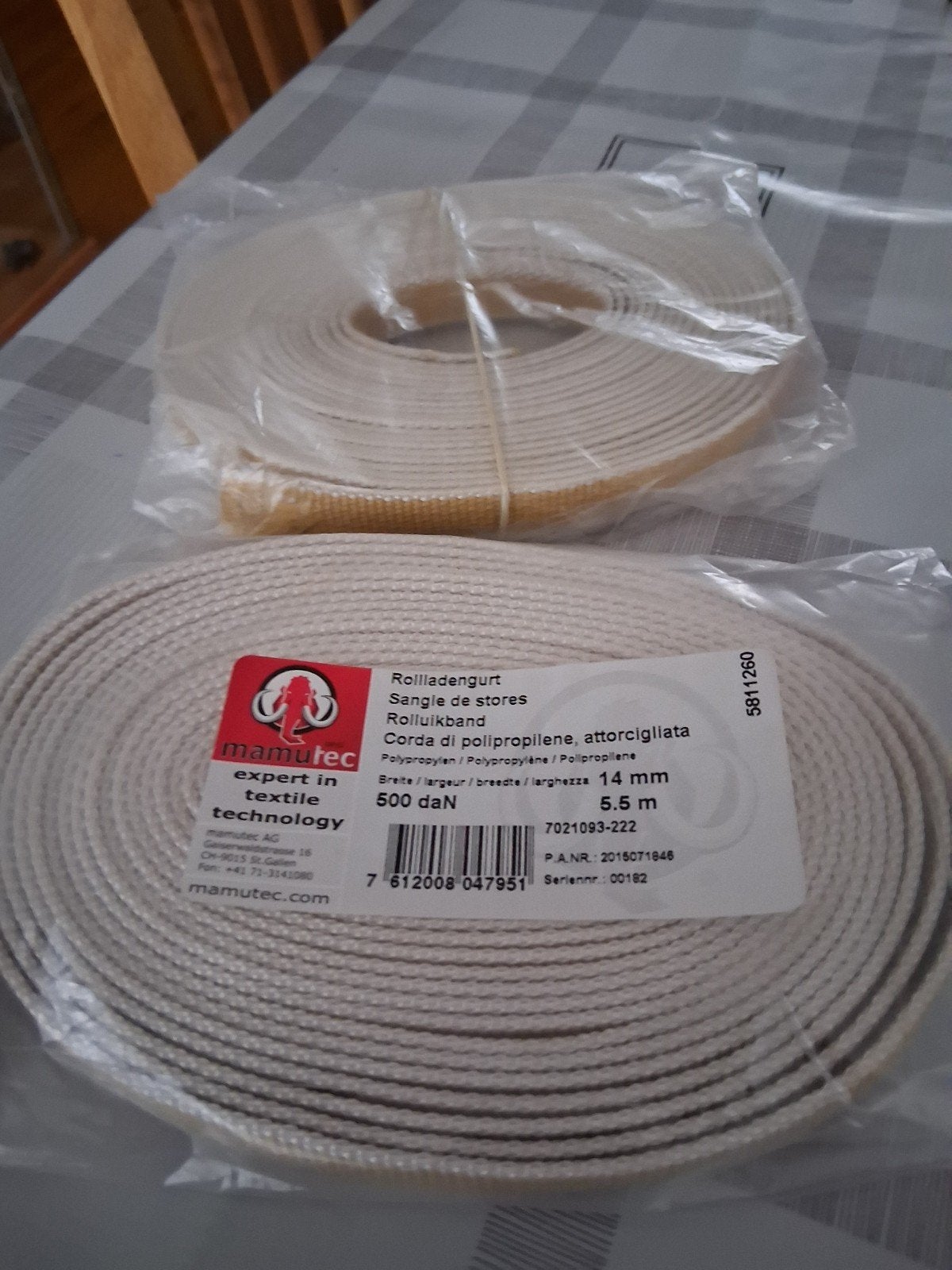 Rolluikband - Mamutec - 14mm x 5.5m, Ophalen, Nieuw