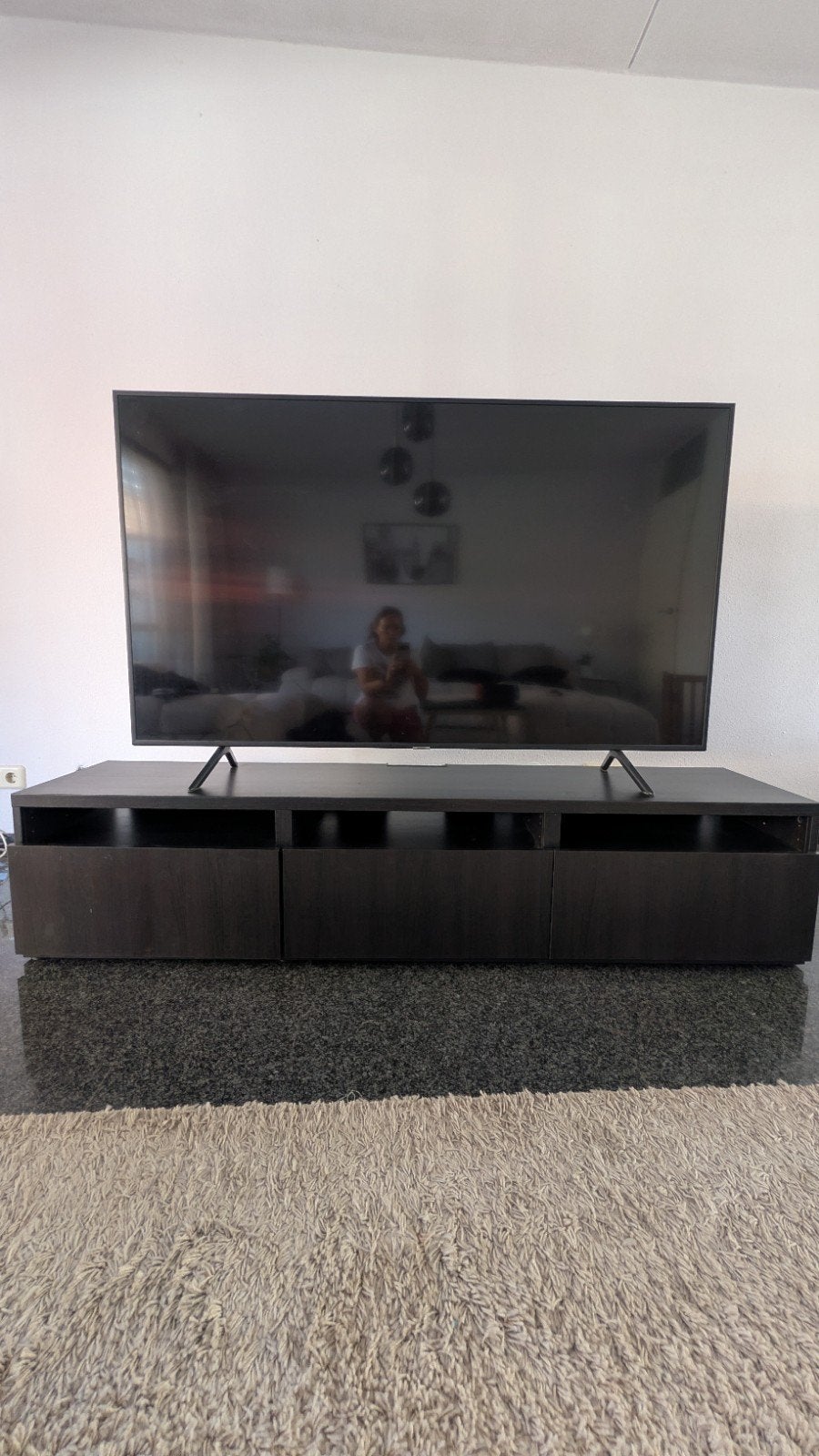 IKEA BESTA TV meubel - Zwartbruin, 180x40x38 cm, Huis en Inrichting, Overige materialen, Gebruikt, 150 tot 200 cm, Ophalen of Verzenden