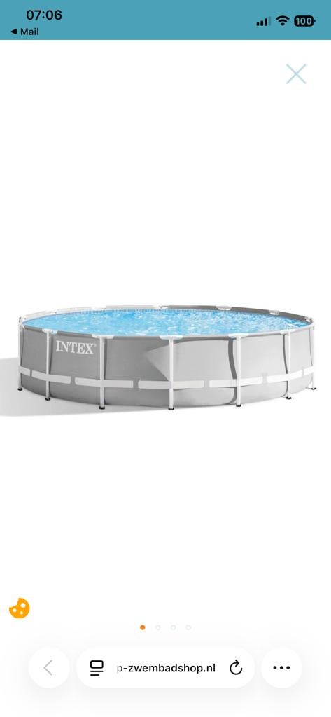 Rond Intex Opzetzwembad 427 cm x 107 cm, Ophalen, Gebruikt, 80 tot 120 cm, Rond