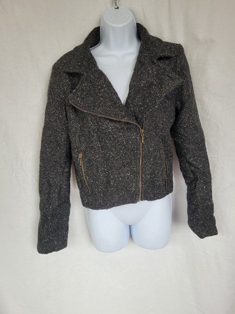 Stoer jasje, grijs met veel glitter, 18% wol mt M Bershka, Maat 38/40 (M), ., Ophalen of Verzenden, Zo goed als nieuw
