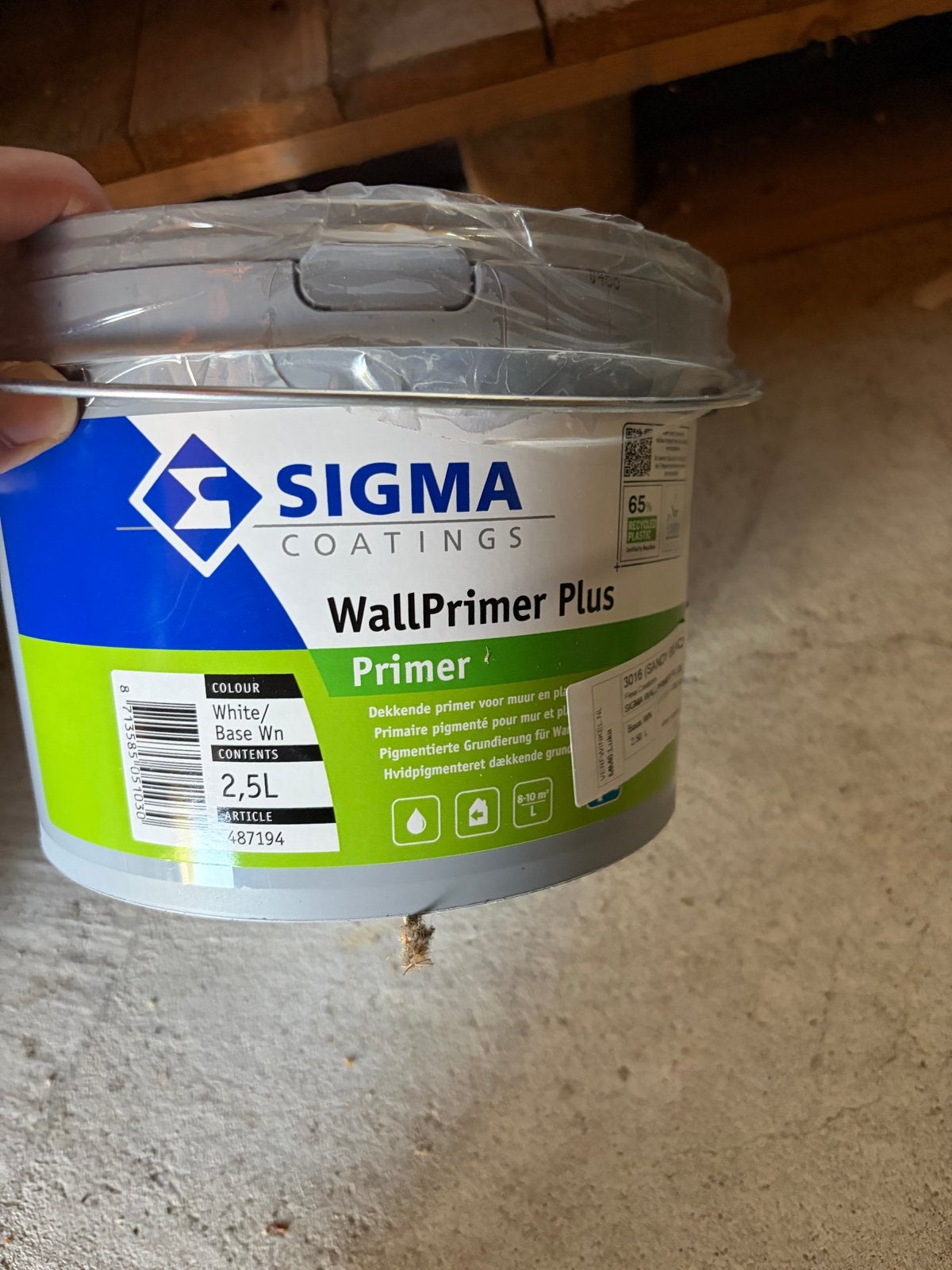Sigma WallPrimer Plus Sandy Beach - Ongeopend, Doe-het-zelf en Verbouw, 5 tot 10 liter, Beige, Nieuw, Ophalen of Verzenden