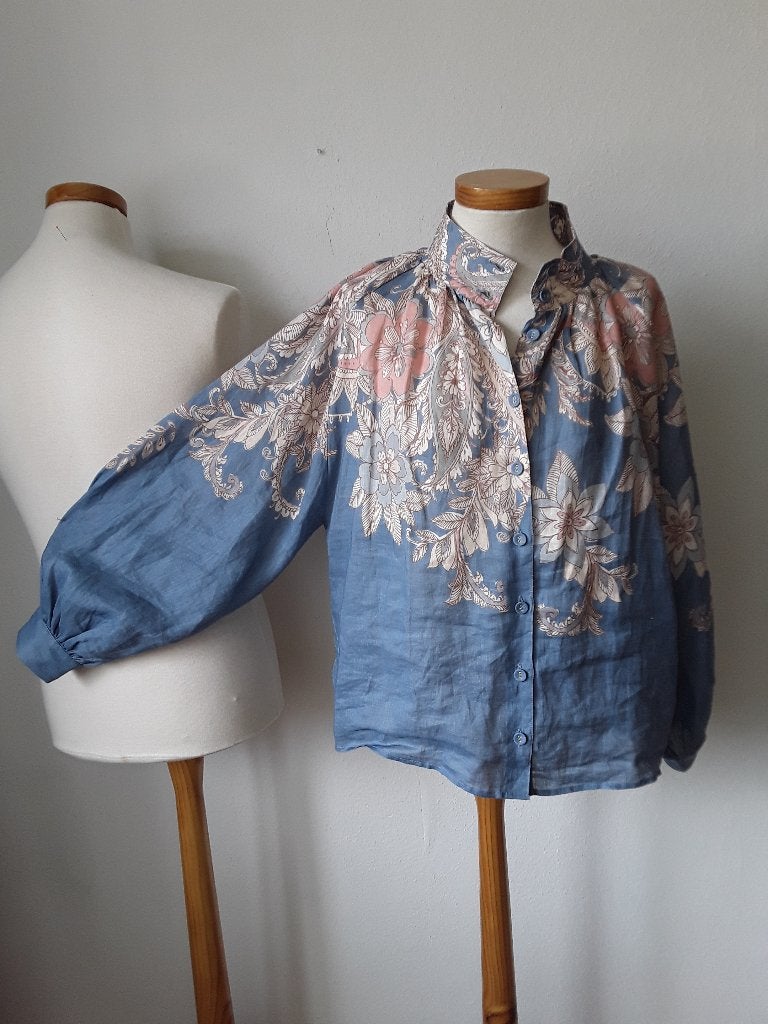 Linnen blouse van Dea Kudibal mt M, Maat 38/40 (M), Zo goed als nieuw, Dea Kudibal, Meerkleurig