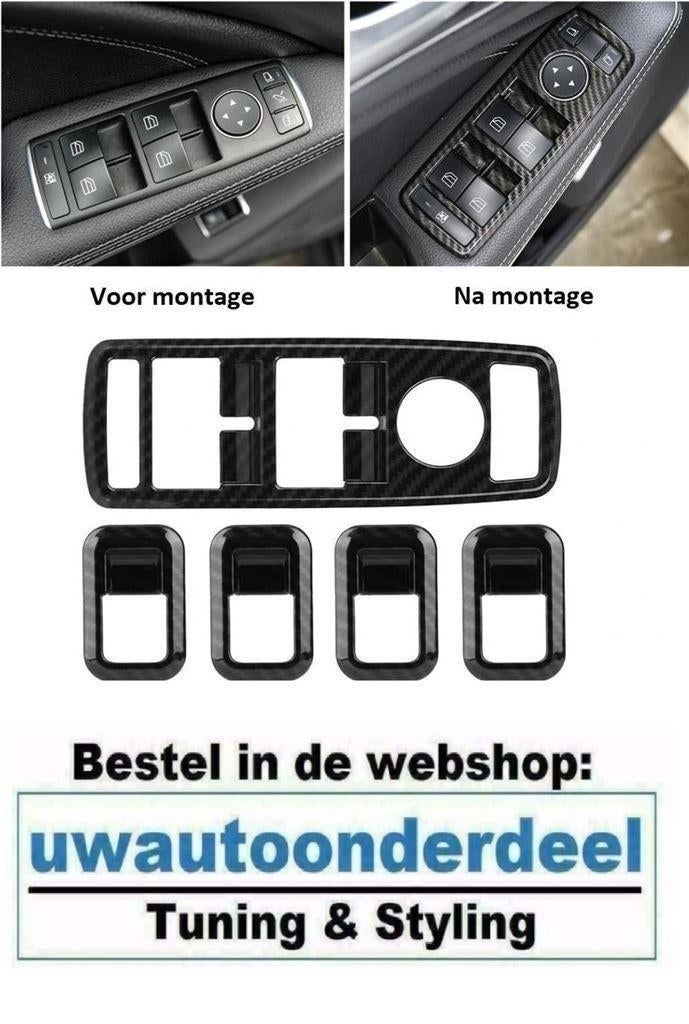 Carbon Look Raamschakelaar Trim Voor Mercedes CLA C117, Verzenden, Automotive Parts, A.parts@hotmail.nl, Trasmolenlaan 12 3447 GZ Woerden