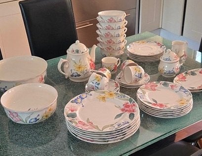 Zeldzaam Prachtig 40delig servies Villeroy Boch Flora Bella, Ophalen of Verzenden