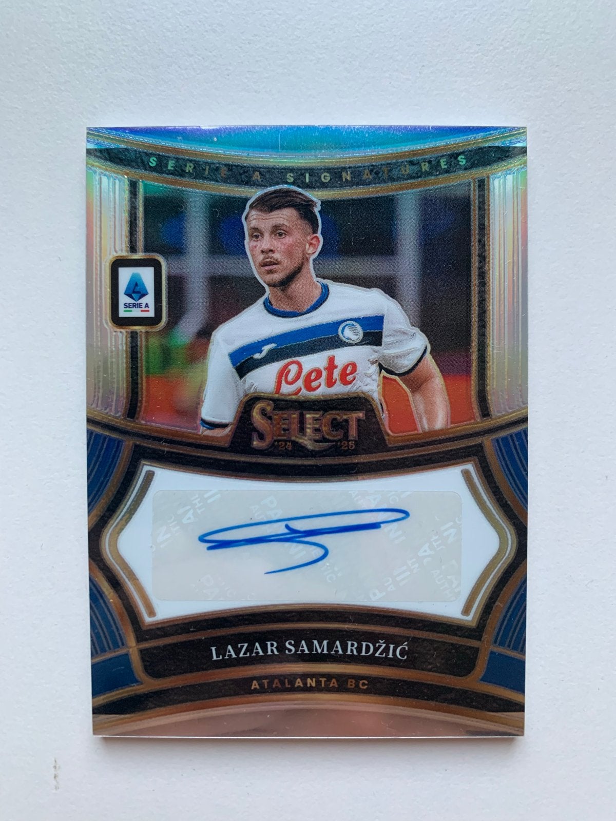 Lazar Samardžić Atalanta BC Panini Select Handtekening Kaart, Ophalen of Verzenden, Zo goed als nieuw, Buitenlandse clubs, Spelerskaart