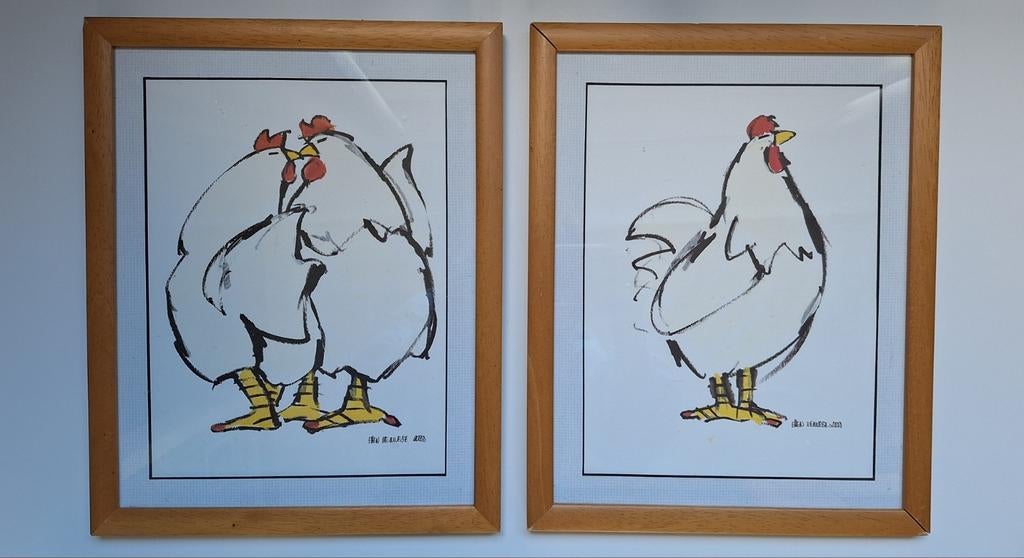 2 leuke ingelijste prenten Ellen Meuwese
In goede staat, Ophalen of Verzenden, Zo goed als nieuw