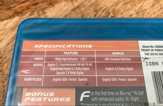 The Sixth Sense Blu-ray (gesealed), Ophalen of Verzenden, Nieuw in verpakking