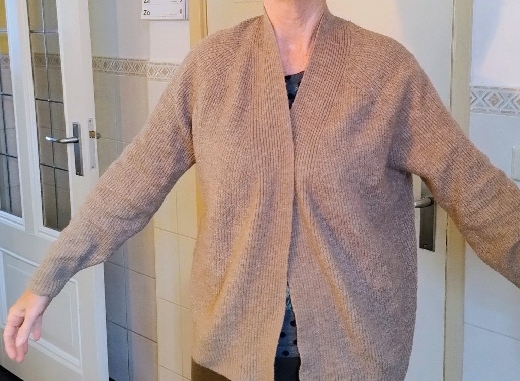 kort open damesvest maat M beige, Maat 38/40 (M), Beige, Ophalen of Verzenden, Zo goed als nieuw