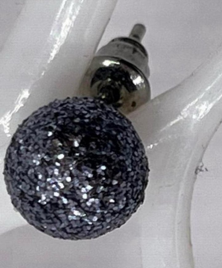 Aparte donkerblauwe glitter oorbellen - Nieuw!, Overige materialen, Blauw, Nieuw, Ophalen of Verzenden