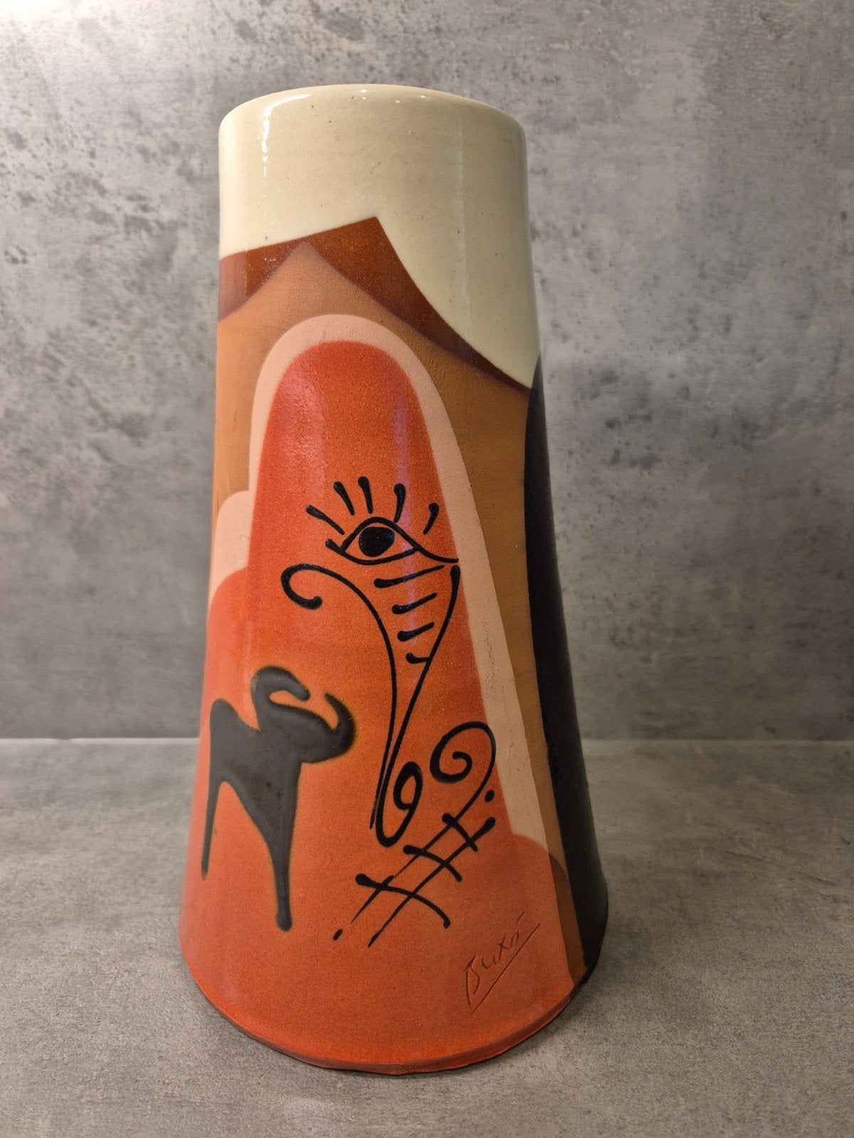 Thomas Buxó vintage kegelvaas keramiek, Antiek en Kunst, Antiek | Vazen, Ophalen of Verzenden