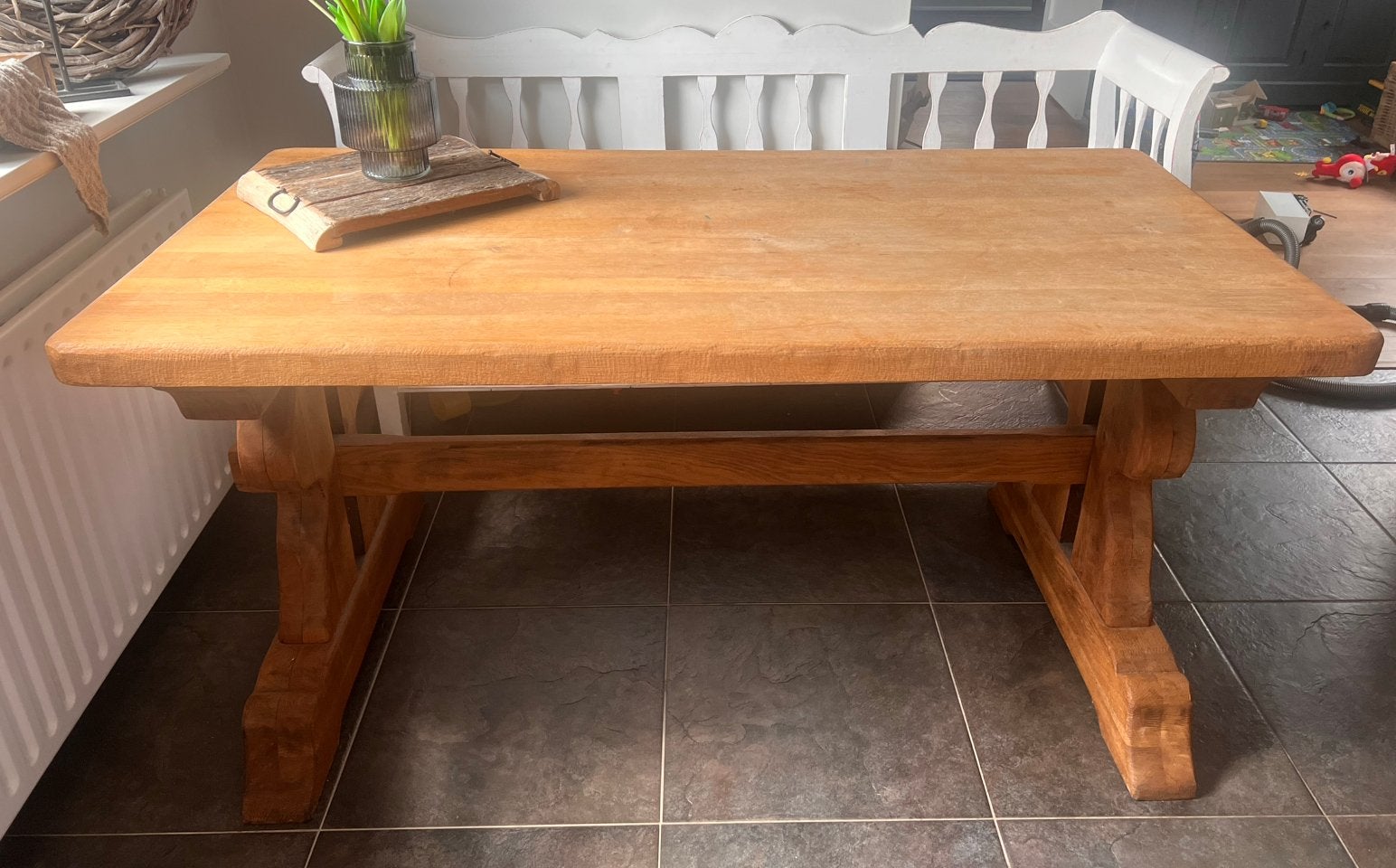 Robuuste eettafel / kloostertafel, Ophalen, Gebruikt, 50 tot 100 cm, 150 tot 200 cm