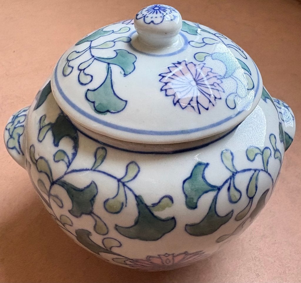 Mooie vintage gemberpot, Ophalen of Verzenden, Zo goed als nieuw, Overige materialen, Pot, Bus of Blik
