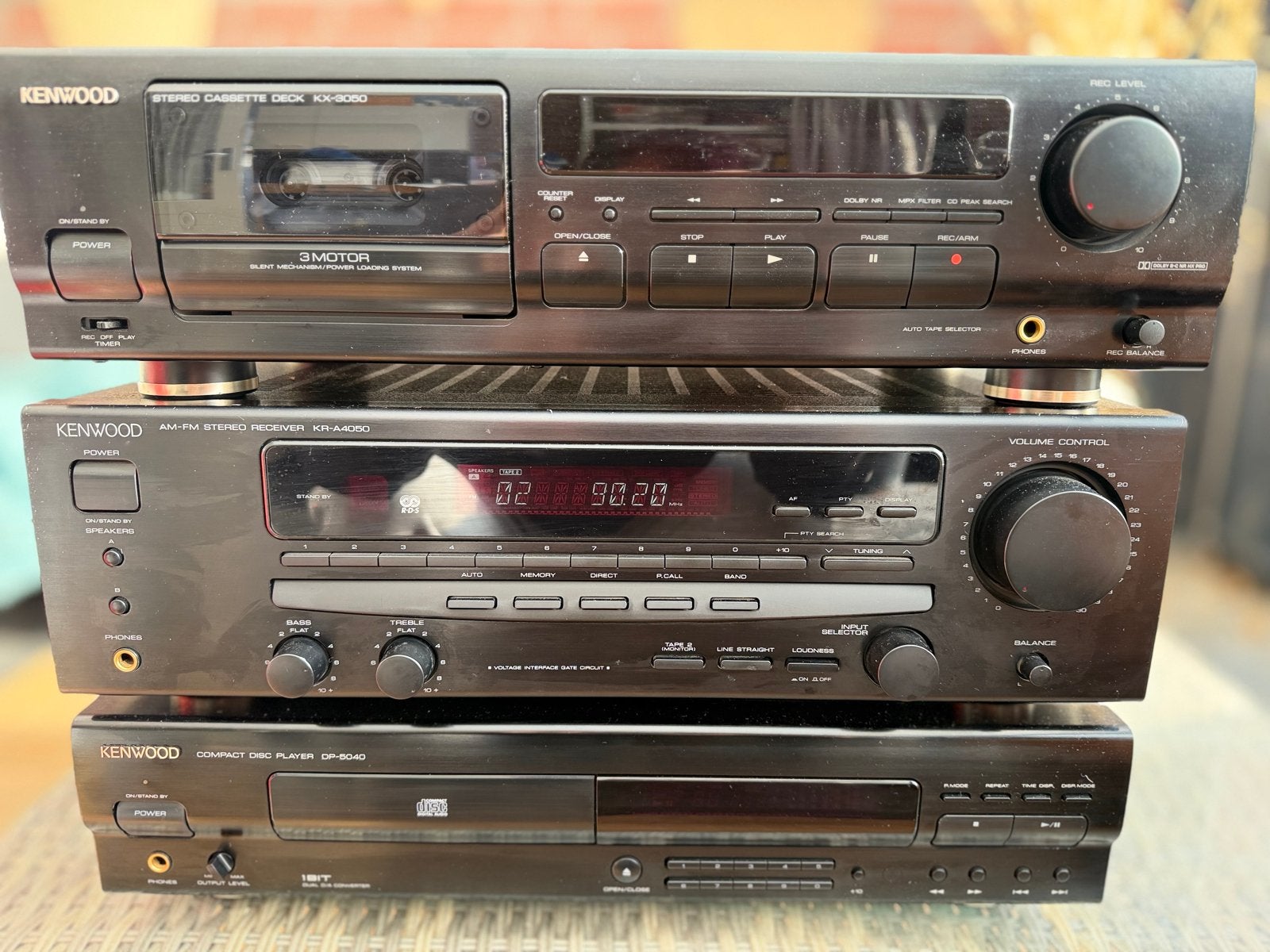 Kenwood Stereo Set: Cassettedeck, Tuner/Receiver, CD-speler, Audio, Tv en Foto, Gebruikt, Cassettedeck, Losse componenten, Ophalen