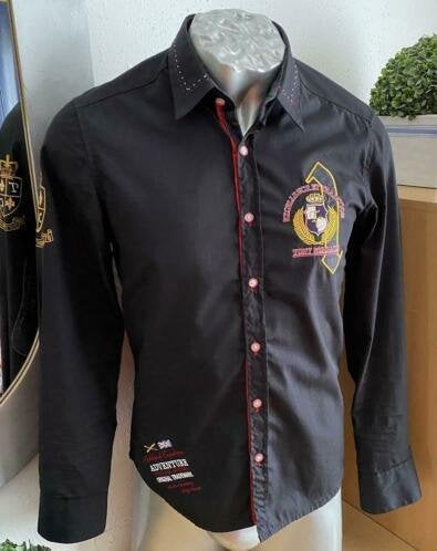 Tony Copper overhemd maat S [vm], Kleding | Heren, Overhemden, Ophalen of Verzenden, Zo goed als nieuw, Zwart, Halswijdte 39/40 (M)