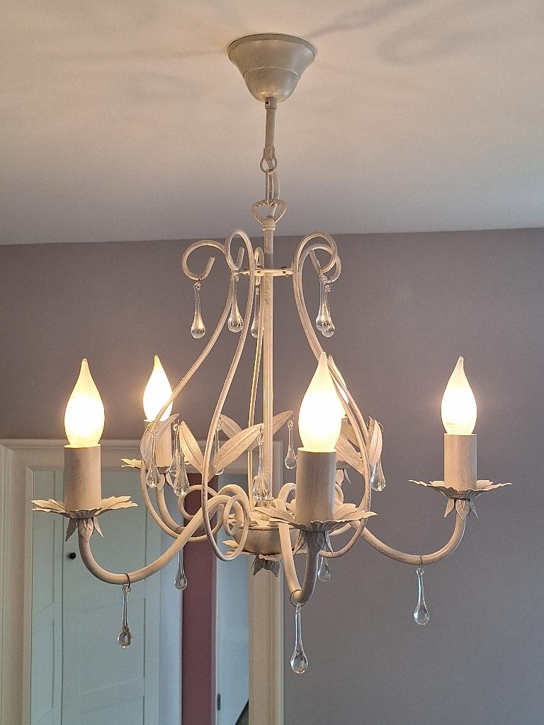 2 Sfeervolle klassieke kroonluchters van het merk Massive, Huis en Inrichting, Lampen | Kroonluchters, Ophalen, Gebruikt, Glas