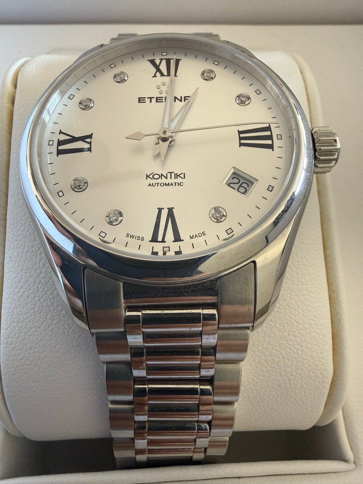 Eterna KonTiki Automatic Horloge - Zo goed als nieuw, Overige merken, Staal, Polshorloge, Ophalen of Verzenden