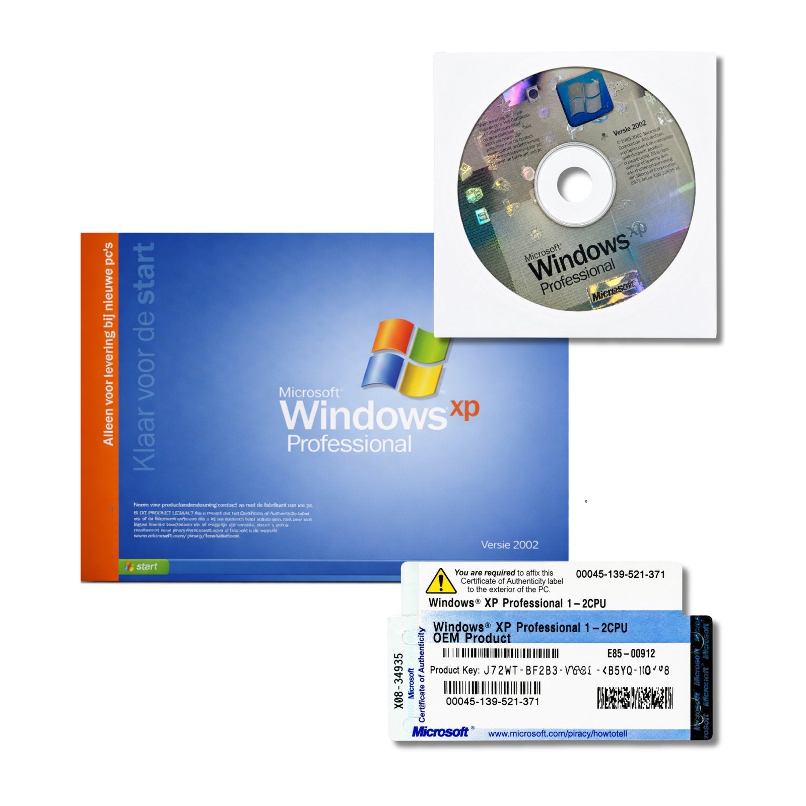 Microsoft Windows XP Professional OEM 2002 CD + COA Sticker, Computers en Software, Besturingssoftware, Ophalen of Verzenden, Nieuw