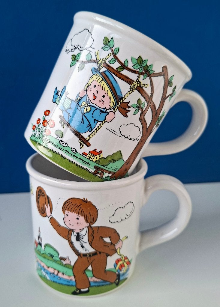 Kindermokken/Japan, Gebruikt, Overige stijlen, Aardewerk, Mok