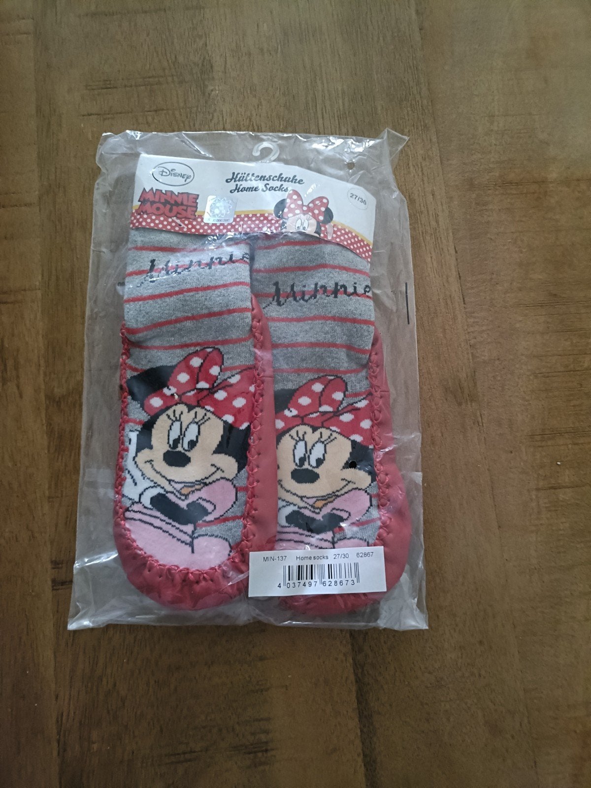 Minnie Mouse huissokken mt27/30, Ophalen, Nieuw, Meisje, Muts