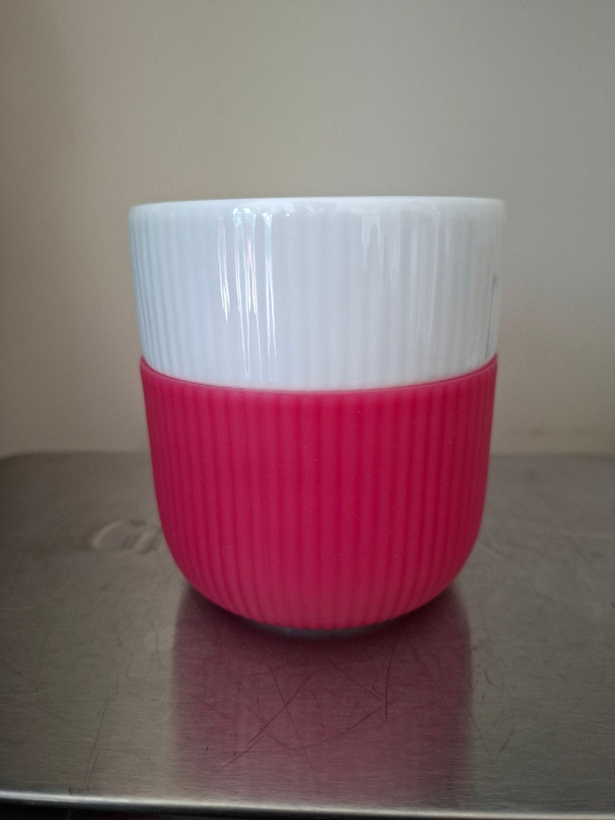 Royal Copenhagen Fluted Porseleinen Mok - Roze/Wit, Ophalen of Verzenden