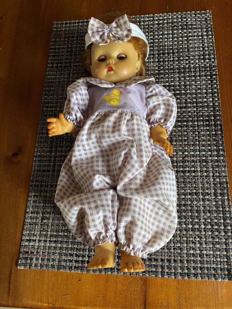Oude Pop Vleespop met div kleding Hoog 35 cm  70 jaar oud, Verzamelen, Poppen, Ophalen of Verzenden, Gebruikt, Pop