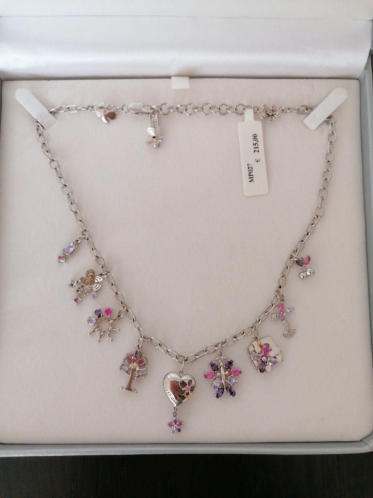 Collier Millefiori NIEUW, Nieuw, Ophalen of Verzenden, Verstelbaar, Zilver