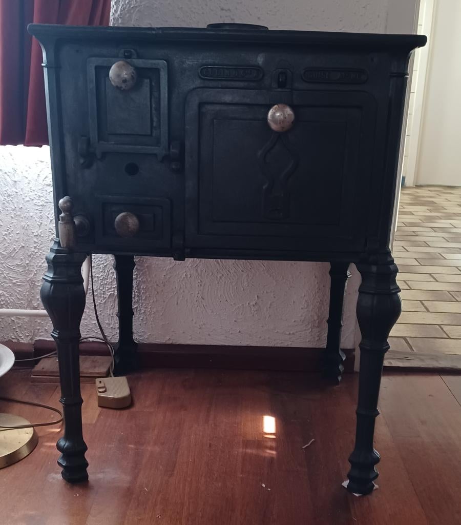 Kachel gietijzer, Huis en Inrichting, Kachels, Ophalen, Gebruikt, Houtkachel, Vrijstaand