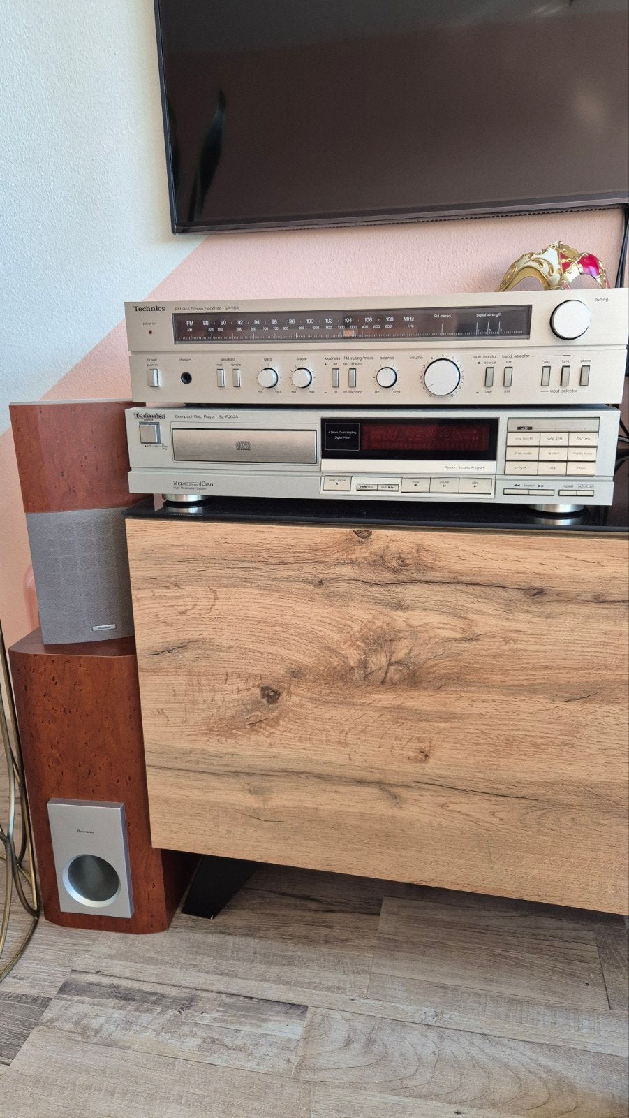 Akai Platenspeler + Technics reciever & CD-speler, Ophalen, Gebruikt, Platenspeler, Akai