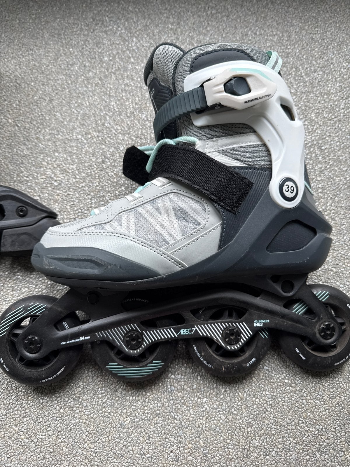 Oxelo Inline Skates Maat 39 met Beschermset, Gebruikt, Inline skates 4 wielen, Dames, Ophalen