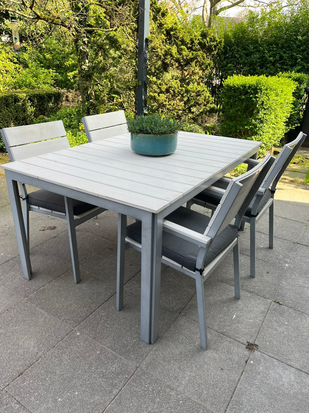 Tuinset 4 personen 150cm, Tuin en Terras, Tuinsets en Loungesets, Ophalen, Gebruikt