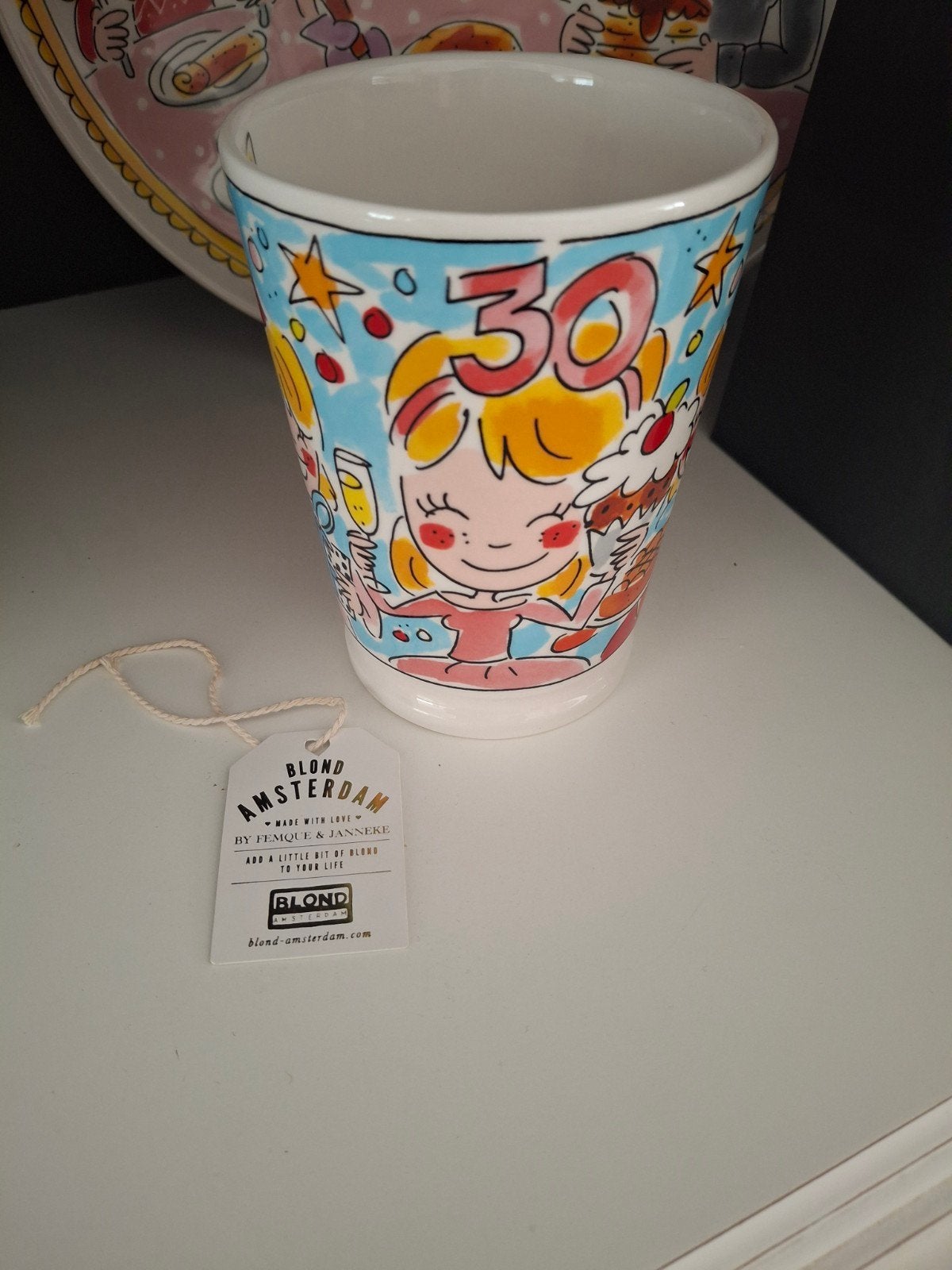 Nieuwe Blond Amsterdam mok groot met kaartje, Huis en Inrichting, Keuken | Servies, Ophalen, Nieuw, Mok, Overige stijlen