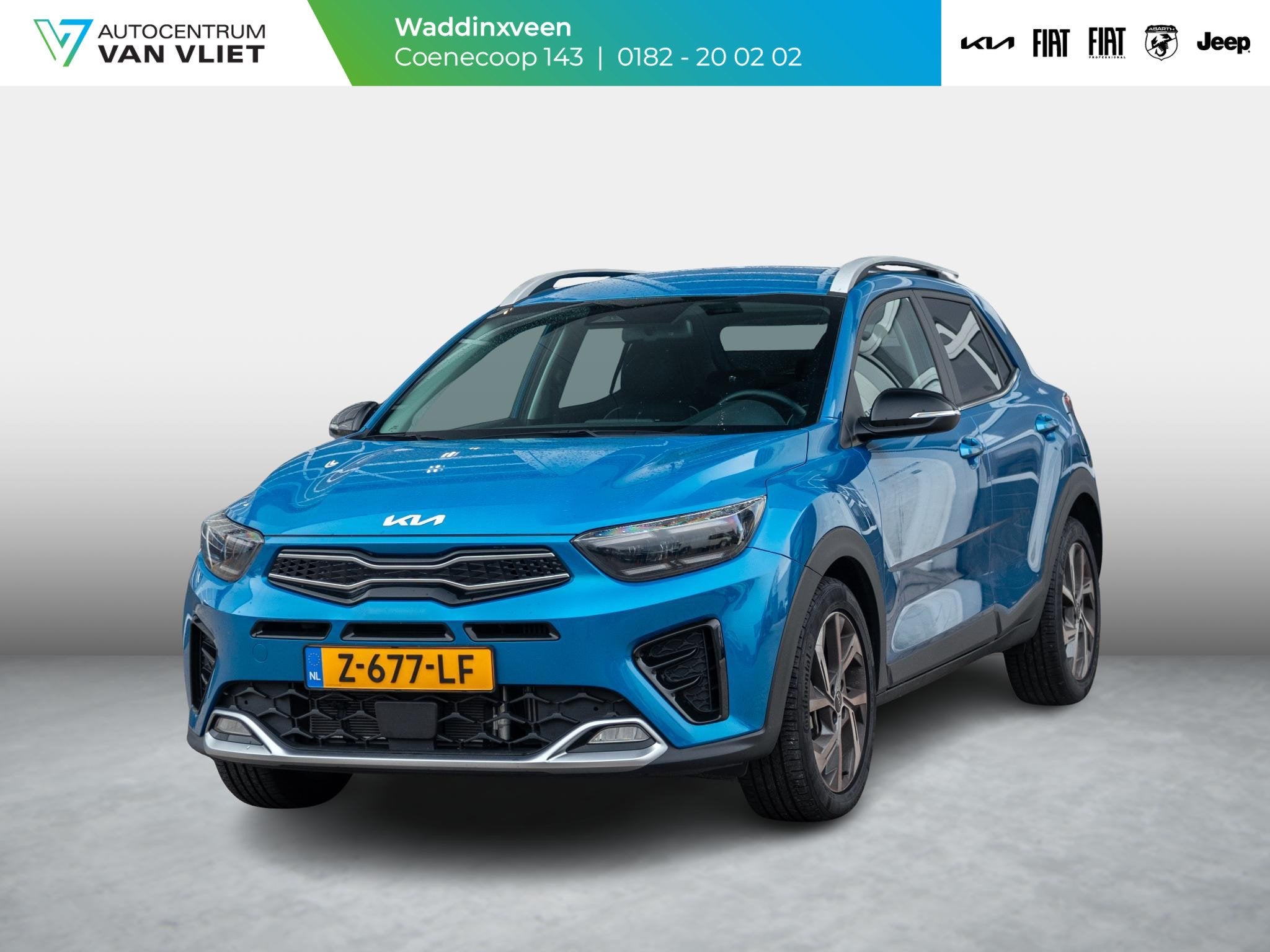 Kia Stonic 1.0 T-GDi MHEV GT-Line | LED | Clima | Cruise | S, Auto's, Kia, 12 maanden, Gebruikt, Blauw, Leder en Stof