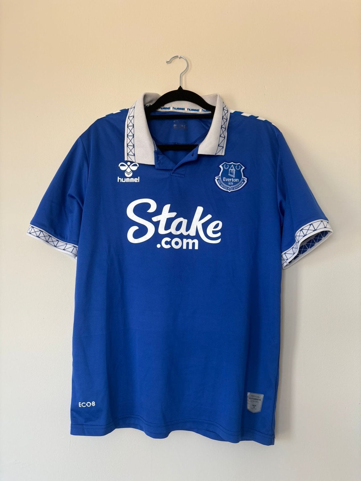 Everton FC Thuis Shirt 2022/2023 - Hummel - Maat L, Ophalen of Verzenden, Gedragen, Maat 52/54 (L), Blauw