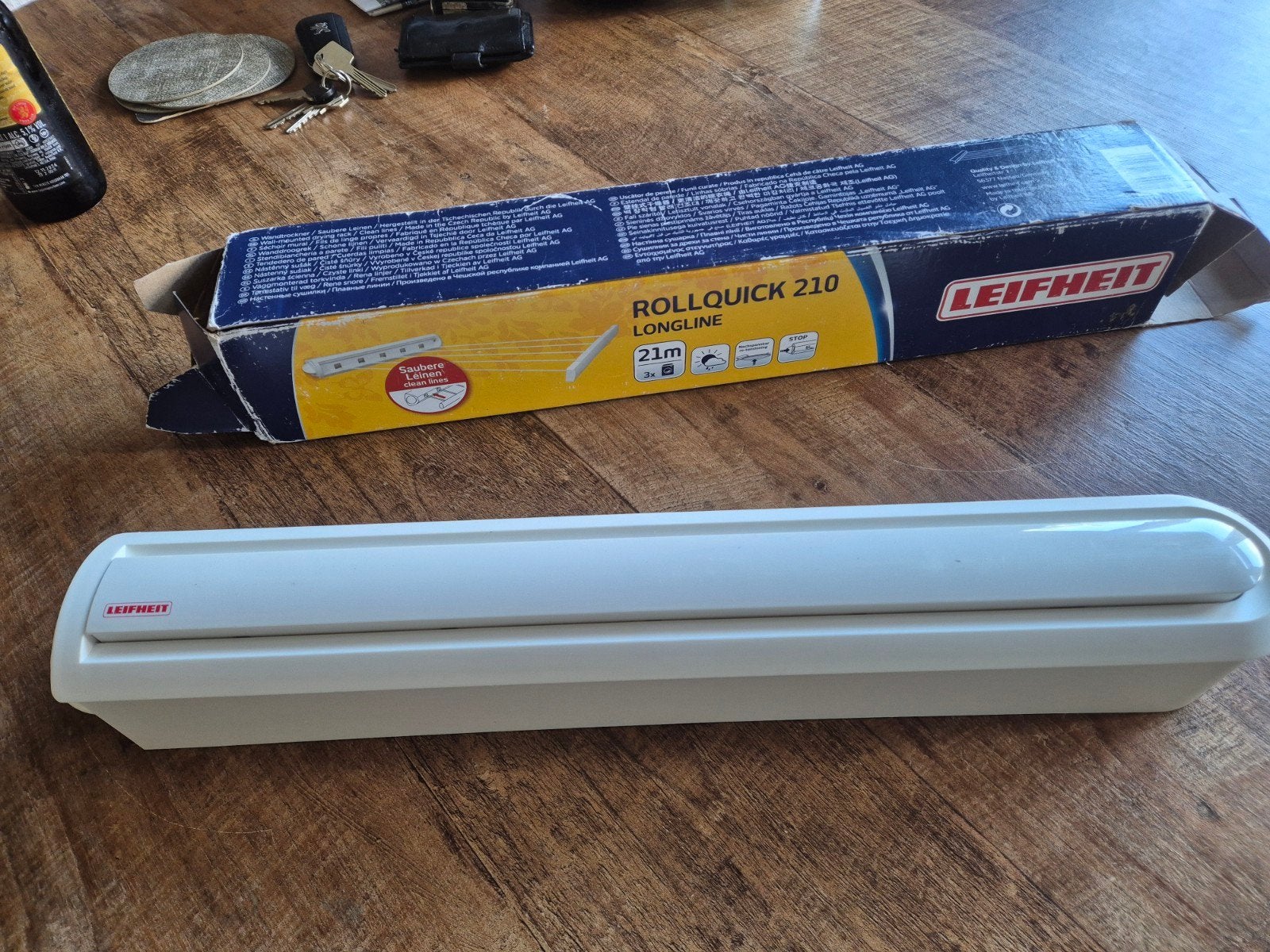 Leifheit Rollquick 210 Longline Waslijn - 21m, Ophalen, Nieuw, Overige typen
