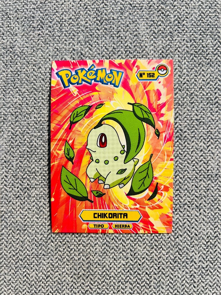 Chikorita Johto Card Top Collection Promo Pokemon, Verzenden, Zo goed als nieuw, Losse kaart, Foil