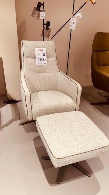 Montel Bliss Fauteuil met hocker, Ophalen, Nieuw, 75 tot 100 cm, 50 tot 75 cm